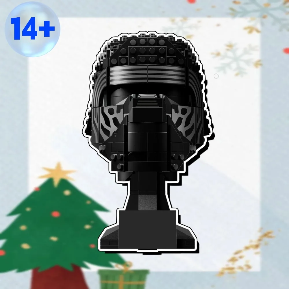 

2025 529 шт. подходит для 75415 креативная сборка Star Battle Kylo Ren шлем модель строительные блоки кирпичи DIY игрушки подарки для взрослых детей