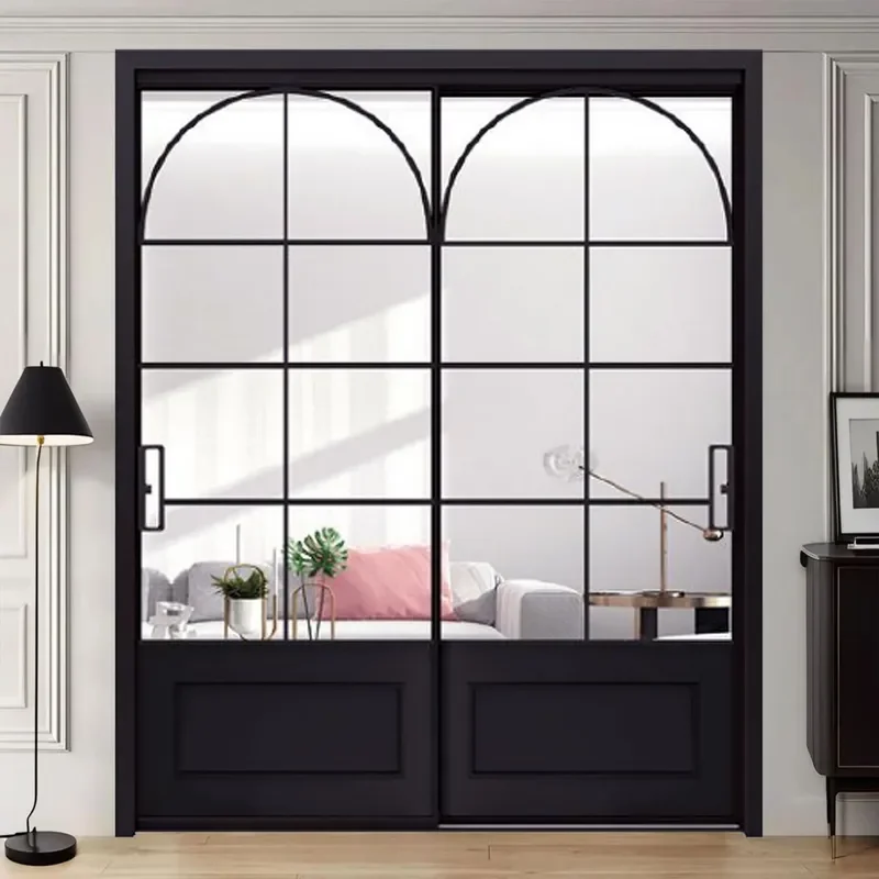Retro Modern Titanium Magnesium Aluminum Alloy Sliding Doors Elegant Space Design High Quality Craftsmanship Home Improvement