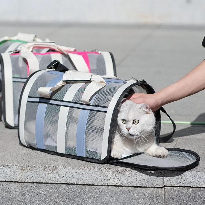 

Breathable Cat outing Bag for Pet Dog, Summer Skew Straddle, Portable, Foldable, Small and Medium-sized Dog Cage