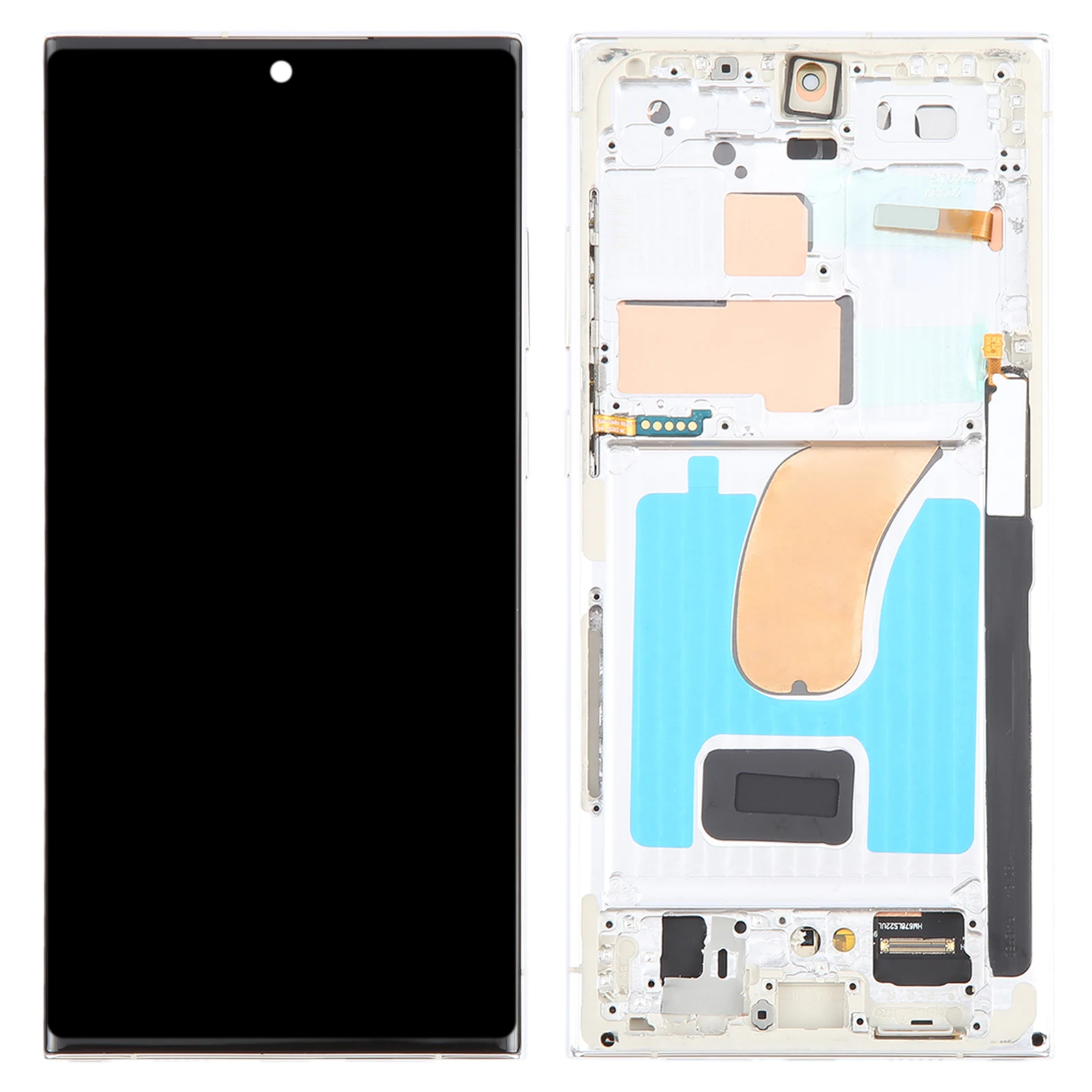 For Samsung Galaxy S23 Ultra S918 6.8 inch OEM Grade S AMOLED Screen and Digitizer Assembly + Frame (without Logo) - Silver