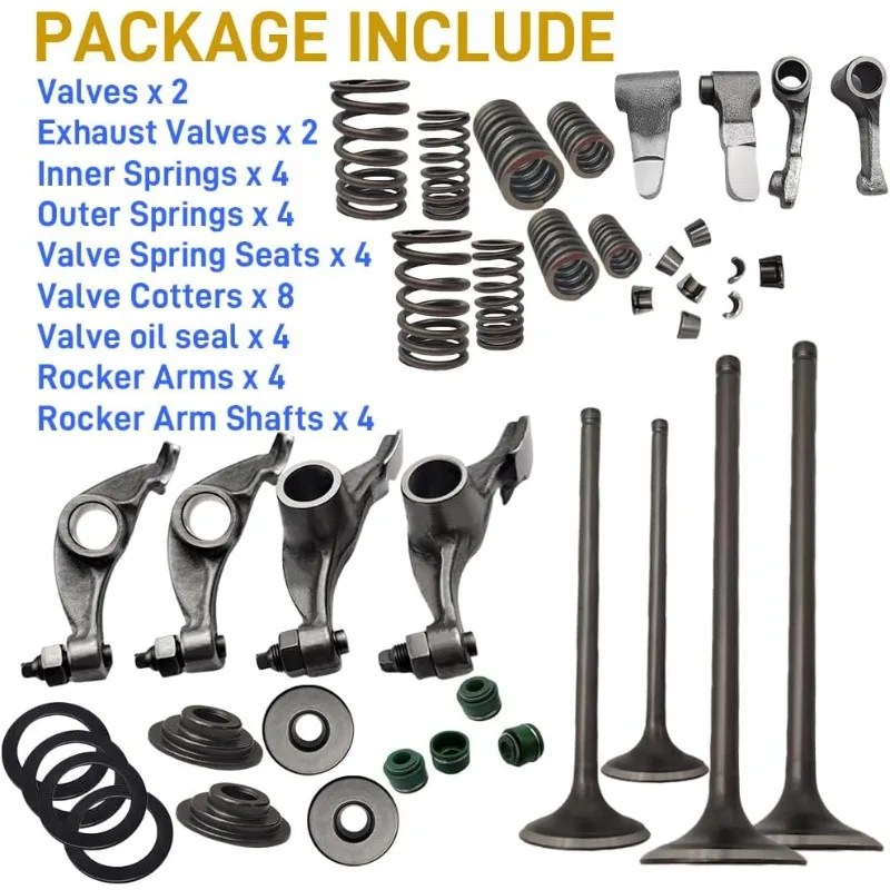 Motorcycle Cylinder Head Intake Valve Rocker Arm Rebuild Kit for HONDA TRX400E TRX400X 400EX 400X 2x4 1999-2014 XR400R 1996-2004