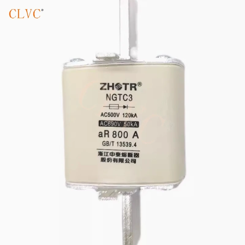 100% Silver Sheet NGTC3 AC500V/690V square tube knife type quick fuse RS34 250A-800A Knife Blade Type plug-in quick Fuse Link