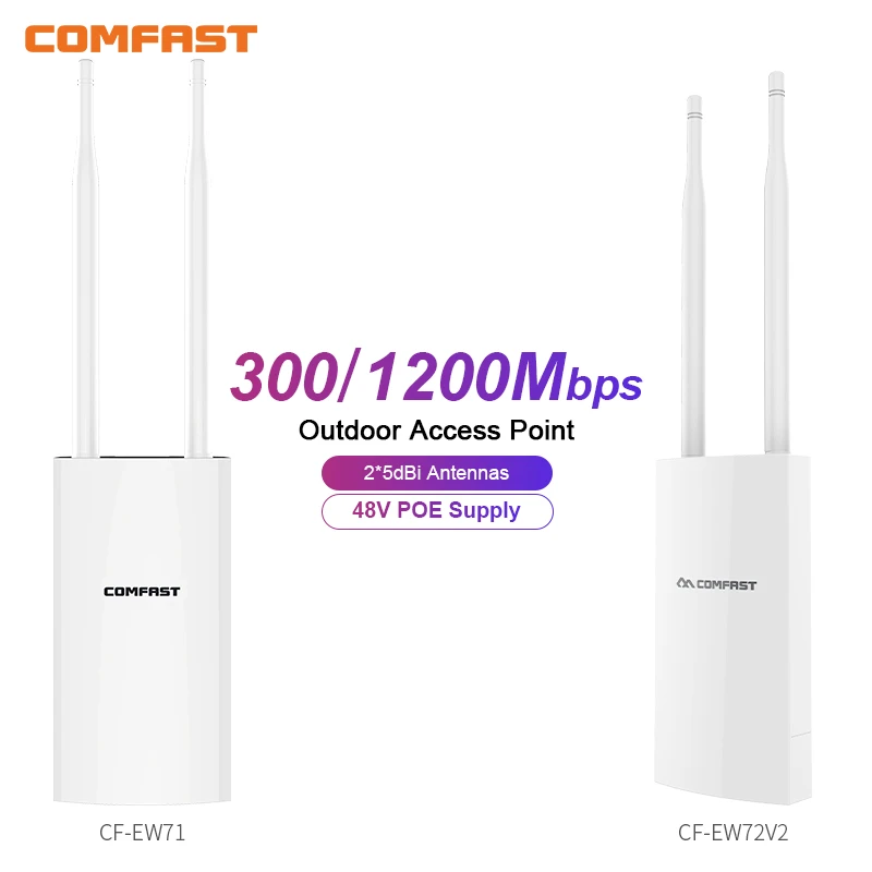 

Comfast AC1200 Наружная точка доступа Высокая мощность 2,4G 5 ГГц Гигабитный маршрутизатор AP Ретранслятор Wi-Fi-антенна дальнего действия для уличного сада