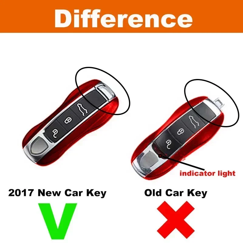 3PCS Car Smart Remote Key Case Cover Holder Shell Key Fob ABS Protective Case For Porsche Cayenne Panamera 911 992 Taycan New