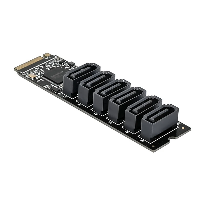 M.2 M-Key 6-Port Gen3 Expansion Card 6Gbps ASM1166 Chip PCIe 3.0 to Expansion Card [To&On-e]