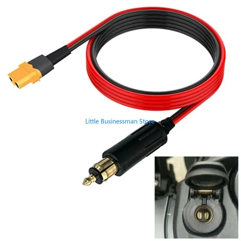 DIN-to-XT60H Female Motorcycle Power Cable with Red and Black Conductors M76A