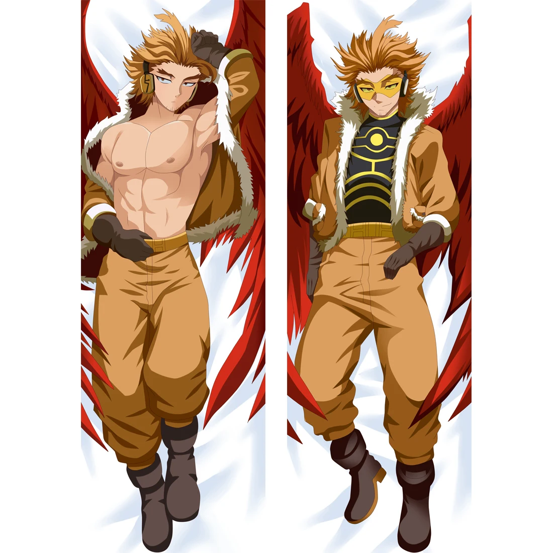 

Anime Boku no Hero Academia Dakimakura Pillowcase Cool Boy Takami Keigo Hawks Hugging Body Pillow Case Cover Otaku Home Bedding