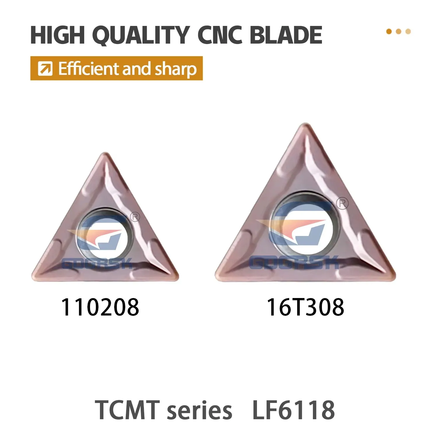TCMT110204/08/16T304/08/090204 LF6118 DESKAR Numerical Control Outer Circle Inner Hole Turning Insert Processing Stainless Steel view 2