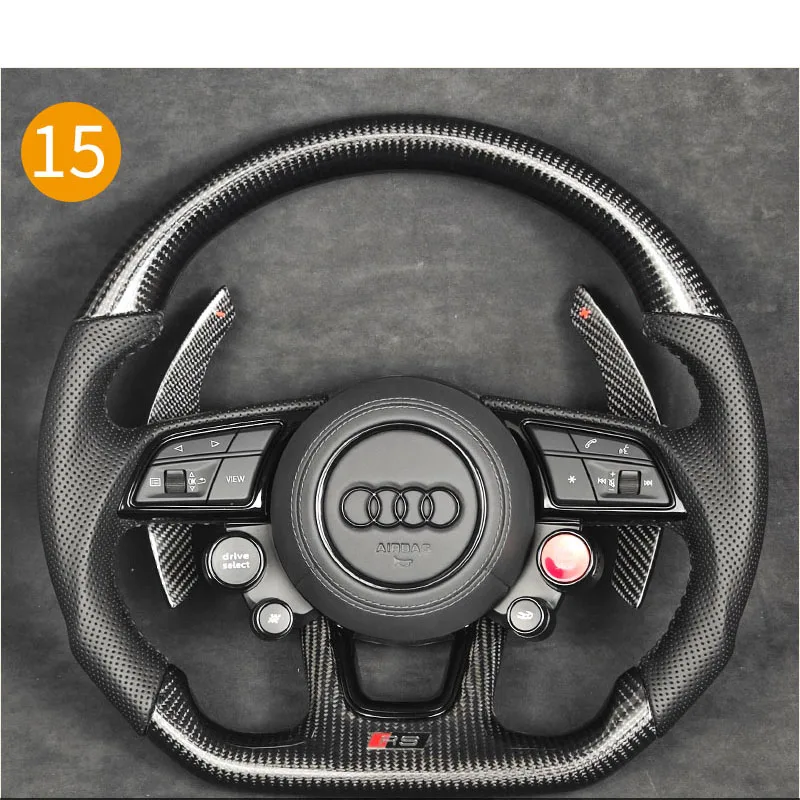 Fit for Audi A4 S4 A5 S5 B9 2017 2018 2019 replacement carbon fiber or leather Alcantara steering wheel Modification and upgrade