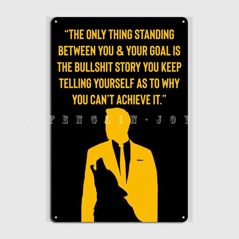 Wolf Of Wall Street Goals Poster Metal Plaque Club Home Club Bar Personalized Garage Decoration Tin Sign Posters