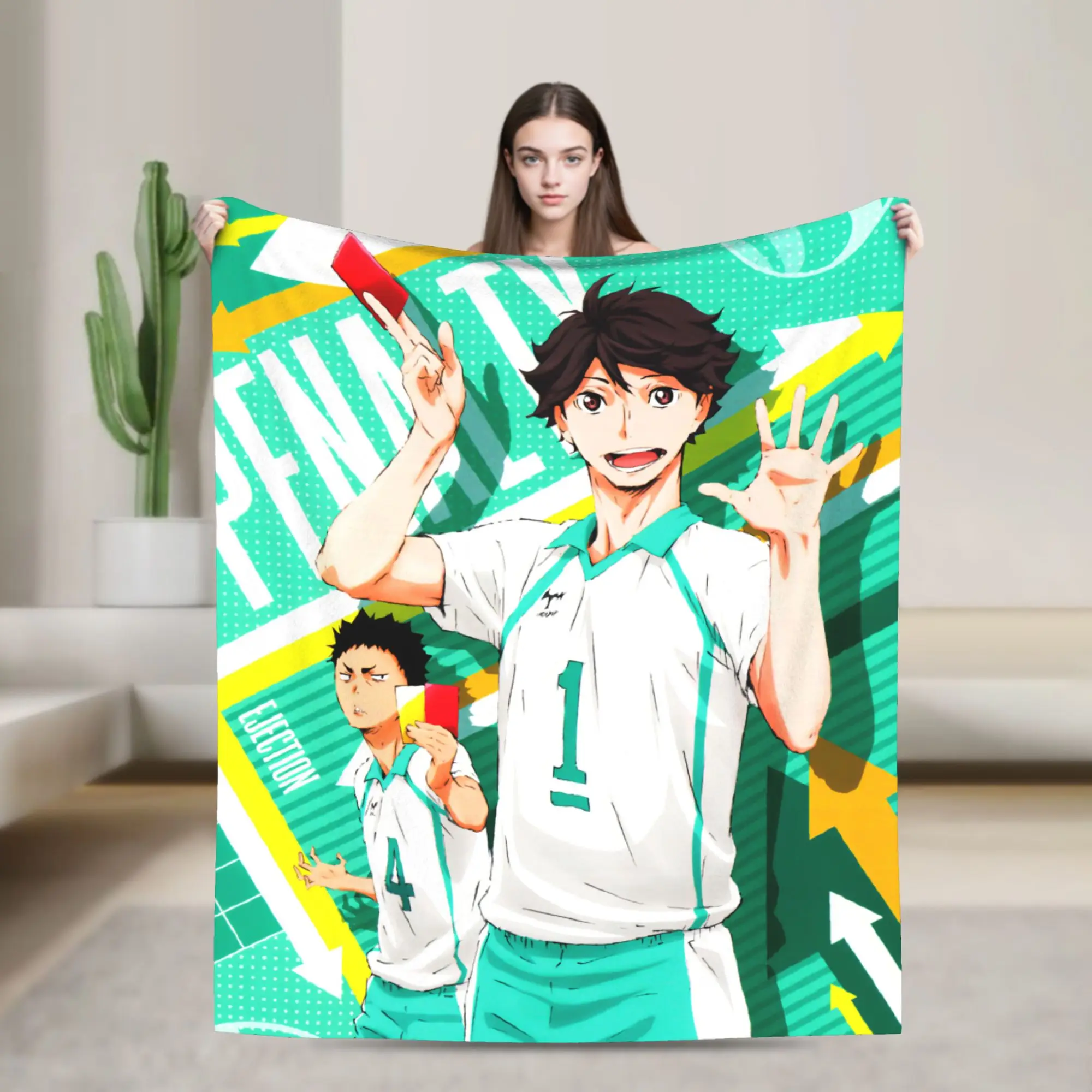 Haikyuu Japanese Anime Blankets Fleece  Winter   Multifunction Lightweight Throw Blanket for Bed Outdoor Bedspread