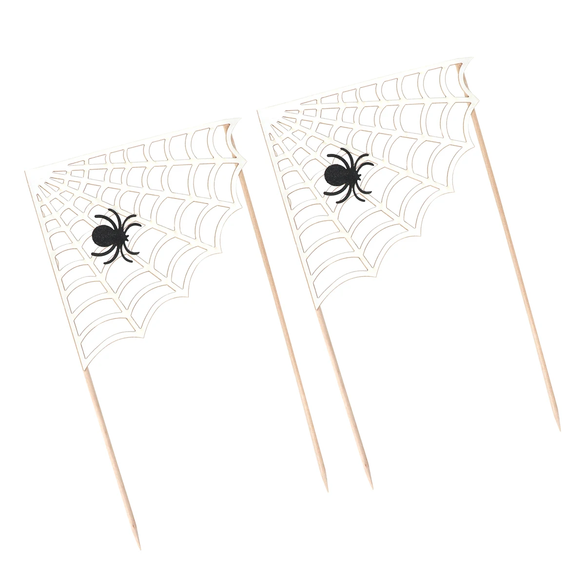 

2pcs Spider Cake Decorations Halloween Theme Paper Toppers 11x8x05cm Novel Safe Picks Halloween Cake Topper Gifts