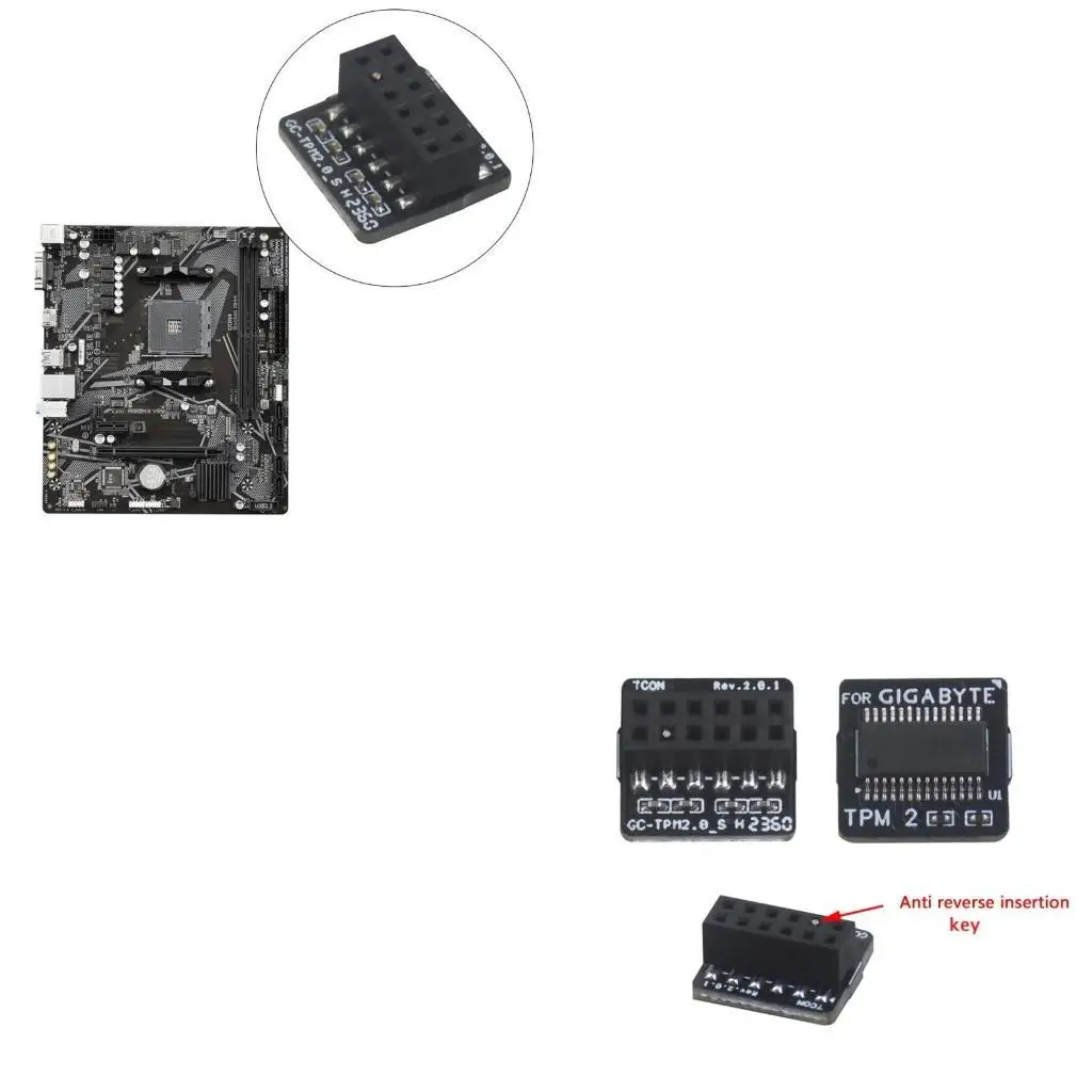 

652F TPM 2.0 Процессор шифрования LPC Интерфейсы зашифровали Защитный модуль Защита