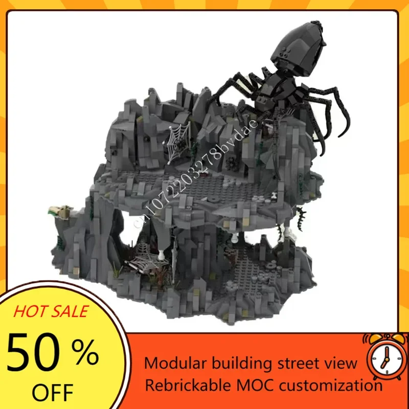 2261PCS MOC Medieval Castle Custom Puzzle Model Shelob's Lair Technical DIY Assembly Toy Creative Technology Child Holiday Gift
