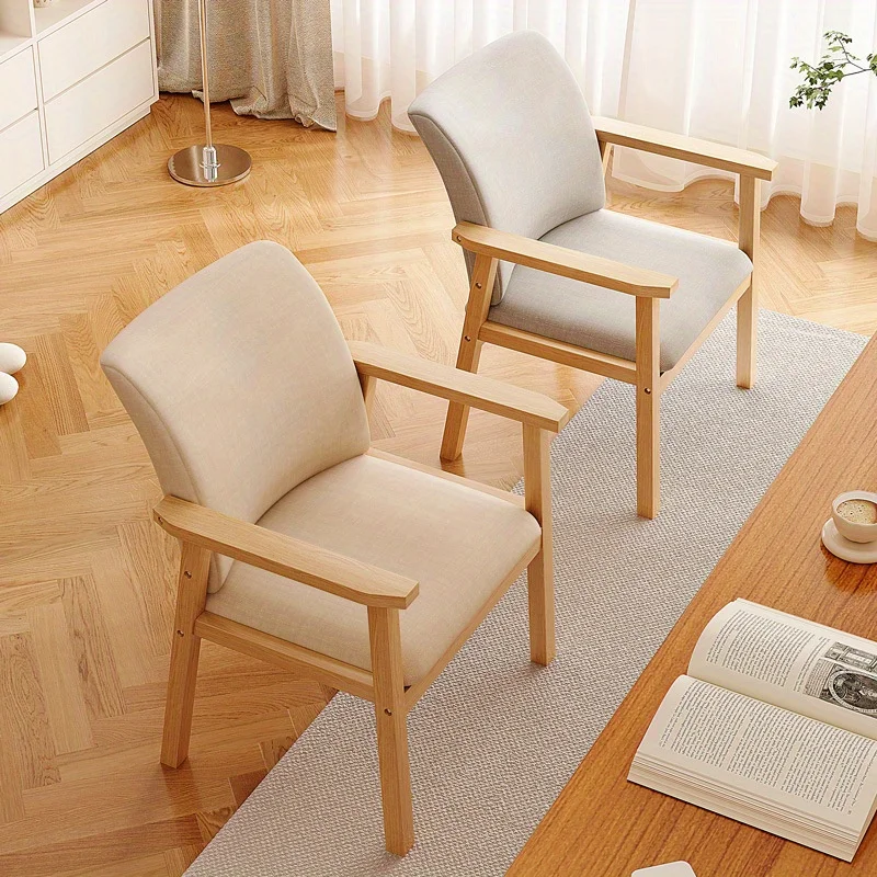 Wooden chair Computer chair Comfortable sedentary home back chair Office reception chair Learning to write study desk chair