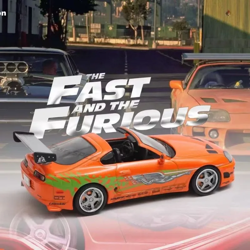 FS 1:64 Toyota Speedmaster A80 FNF modelo de carro em liga fundida, brinquedo para presente de festival de meninos, item decorativo colecionável para adultos.