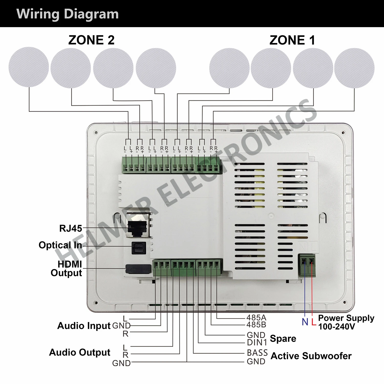 Helmer 8 "Touch Screen WIFI เครื่องขยายเสียง Bluetooth-ใช้งานร่วมกับเครื่องเสียงระบบ,multi-เครื่องเล่นเพลง X8