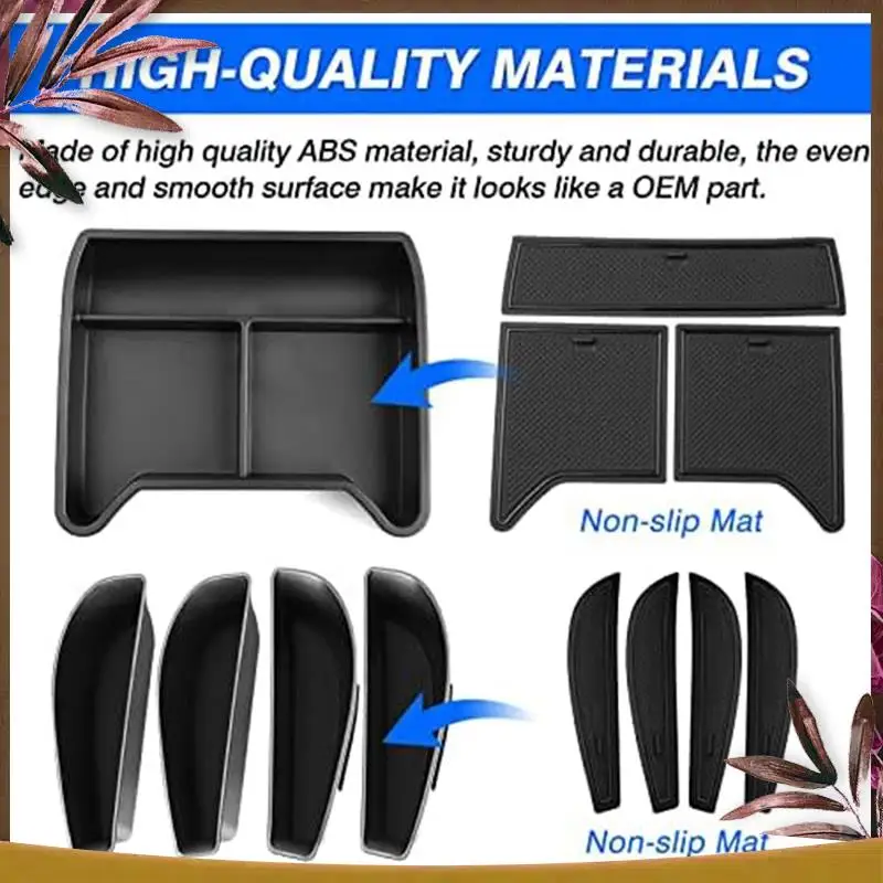 

AB59-Для Id.4 VW Id4 2021-2023 Ящик для хранения центральной консоли Нижний вставной лоток для центральной консоли Боковой ящик для хранения дверей Пар