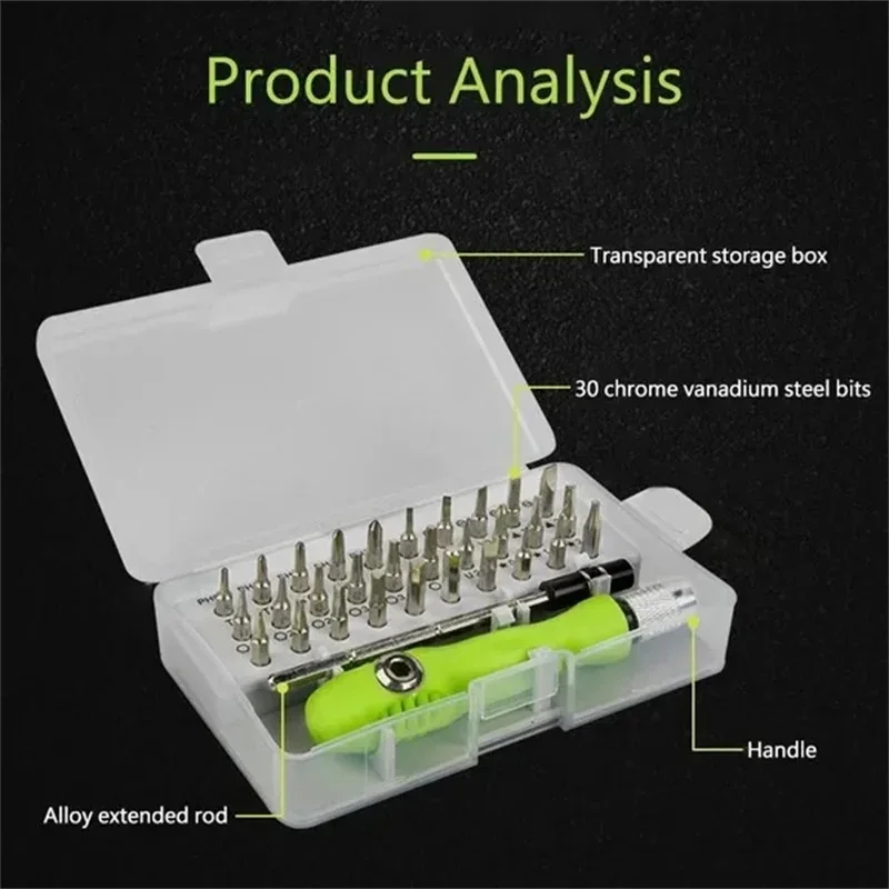 Multifunctional 32 In 1 Screwdriver Combination Household Portable Cross Magnetic Precision Screwdriver Set Maintenance Tool