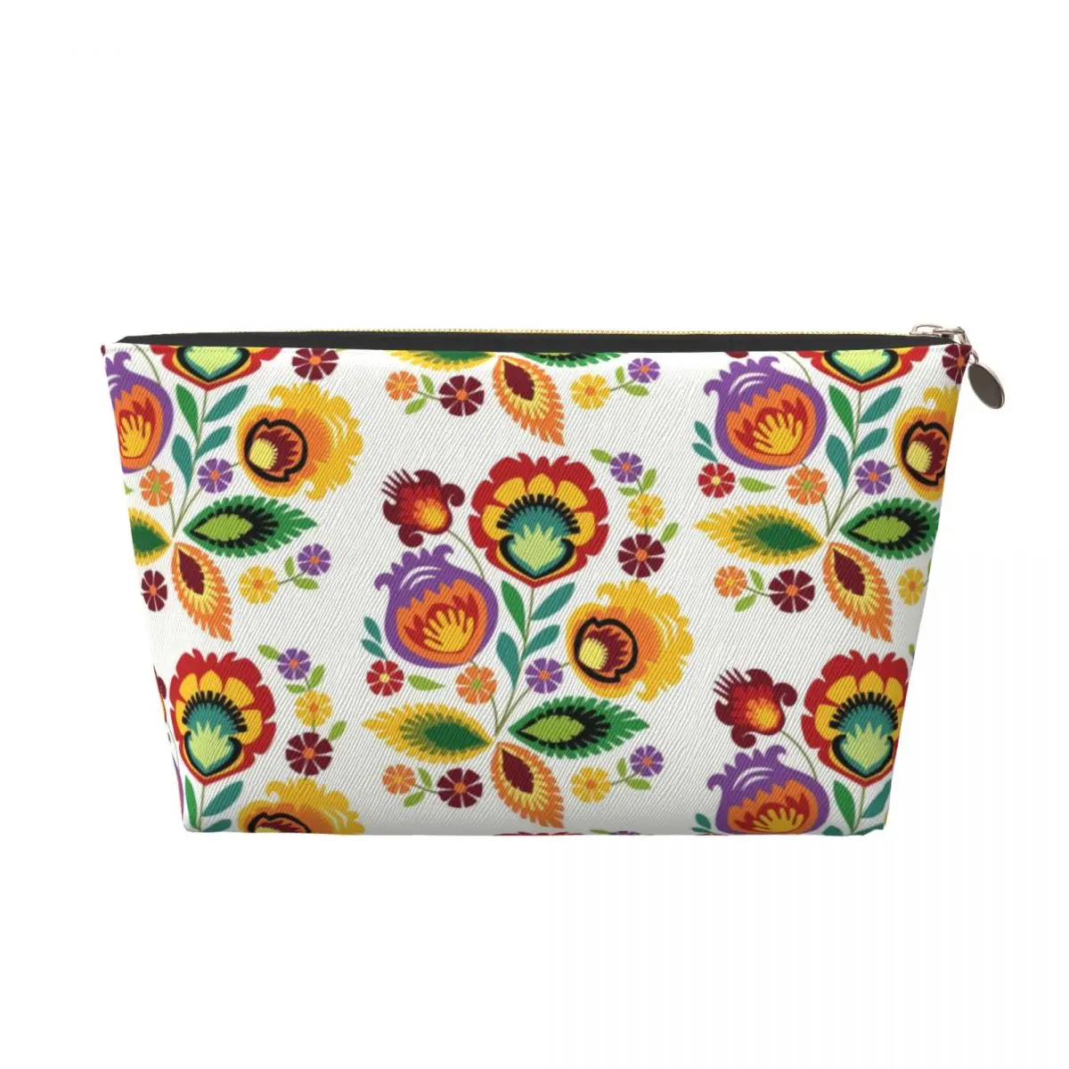 Custom Polish Folk Flowers Toiletry Bag for Women Poland Floral Art Makeup Cosmetic Organizer Lady Beauty Storage Dopp Kit Case