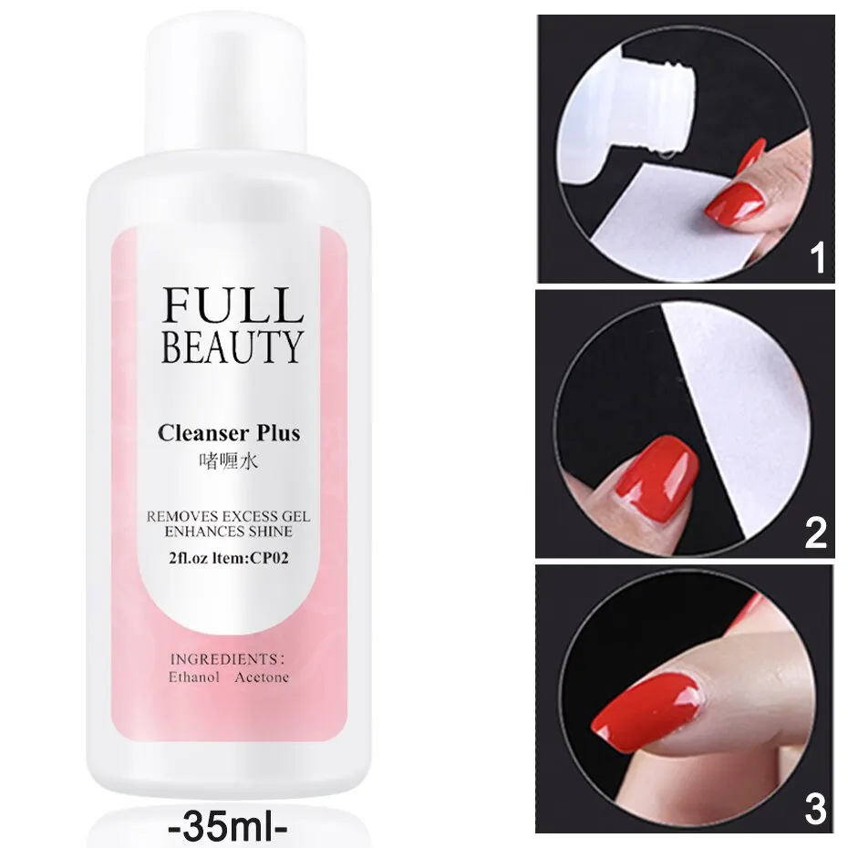 35ml Nail Liquide Glissement Solution pour Poly Ongle Extension Gel Rapide UV Constructeur Gel Acrylique Dégraissant Nettoyant