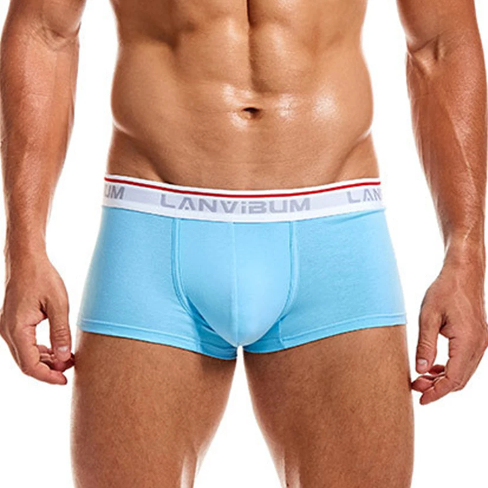 

Brand New Male Underwear Panties Comfortable Soft Solid Color Underpants 1 Pcs All Seasons Black/Gray/Blue/Pink
