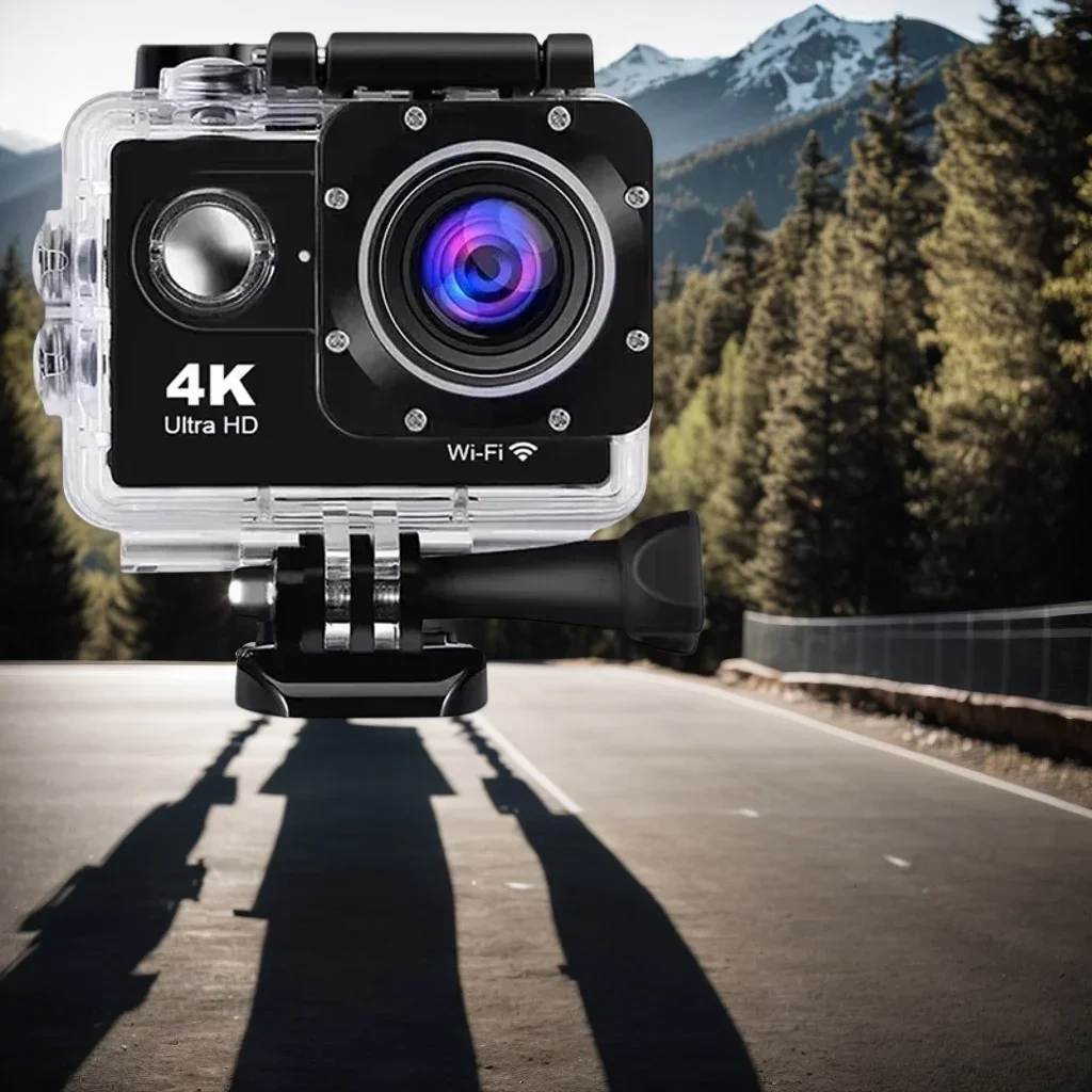 

170° Underwater Action Camera - 4K/30FPS Helmet Cam with WiFi & 2.0" Touchscreen