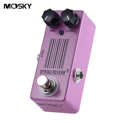 MOSKY Spring Reverb Mini Single Guitar Effect Pedal True Bypass Guitar Parts Guitar Accessories Purple Color