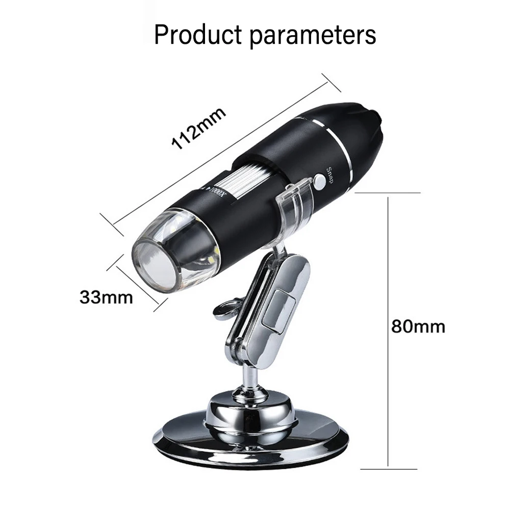 1600X Digitales Mikroskop mit Kamera, Typ C USB, tragbares elektronisches Mikroskop für Lötarbeiten, Vergrößerungsglas, Handy-Reparaturen – Detail 1