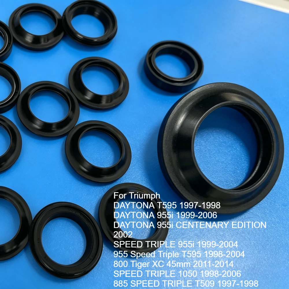 

4/8/16pc 45*57 45x57x11 Motorbike Front Fork Oil Seal Cover for Triumph Daytona Speed Triple T595 955i 885 1050 800 Tiger XC 800