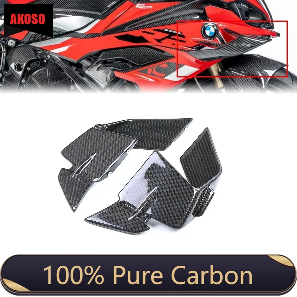 

100% 3K Carbon Fiber Motorcycle Body Parts Side Winglet Fairings Kit Wings Winglets For 2023 2024 BMW S1000RR