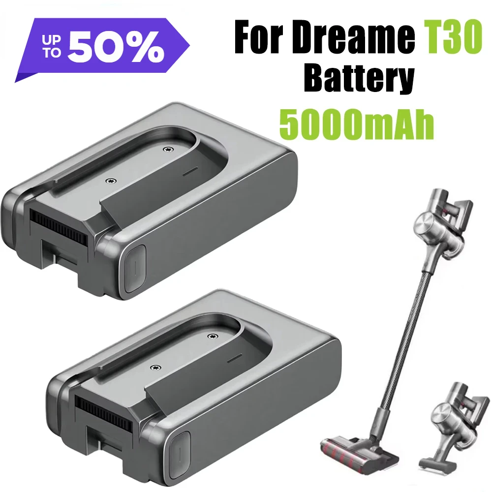 

Original 29.6v 5000mAh Battery Pack for Xiaomi Dreame T30 Handheld Cordless Vacuum Cleaner External Li-ion Battery Accessories