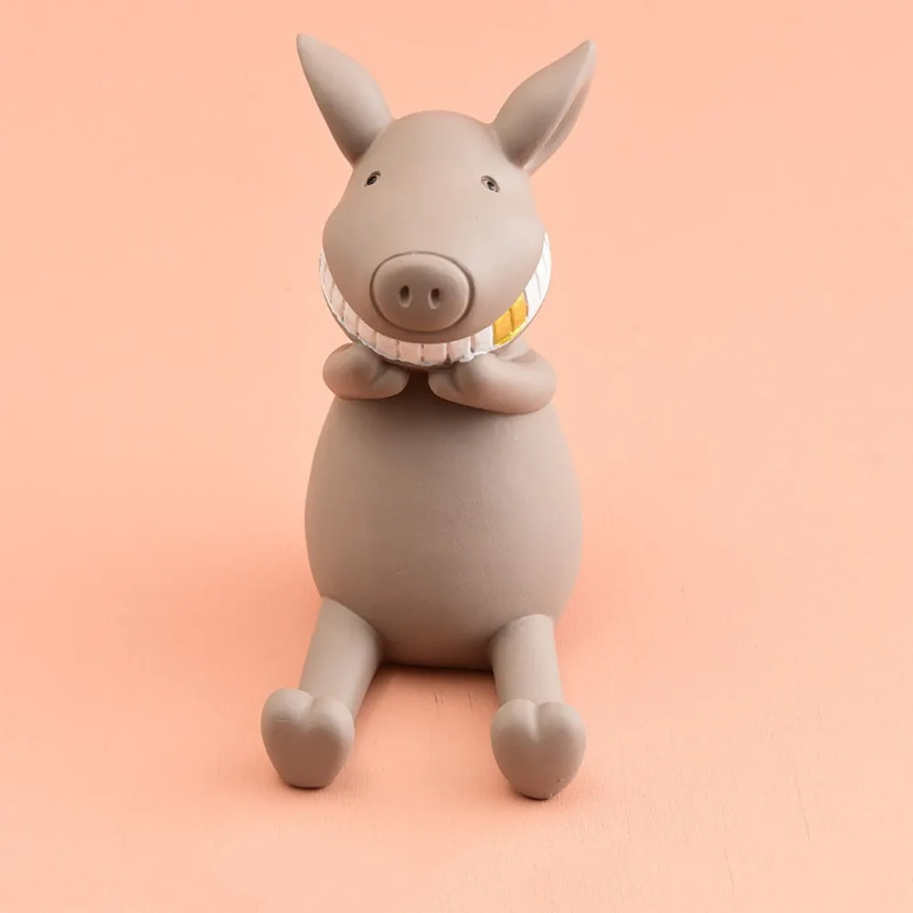 

Resin Cartoon Phone Holder Anti-slip Figure Toys Pig Mobile Phone Stand Statue Portable Cell Phone Bracket Desktop Ornaments