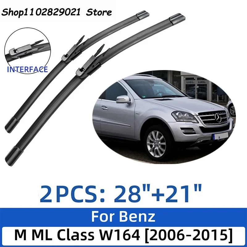 

For Benz M ML Class W164 2006-2015 28"+21"Front Rear Wiper Blades Windshield Windscreen Window Cutter Accessories 2014 2015