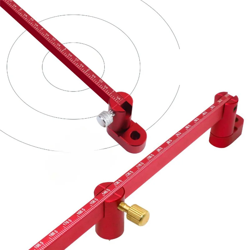 A96I-調整可能な描画円定規、アルミコンパススクライブセンターファインダー、木工定点円線ゲージ