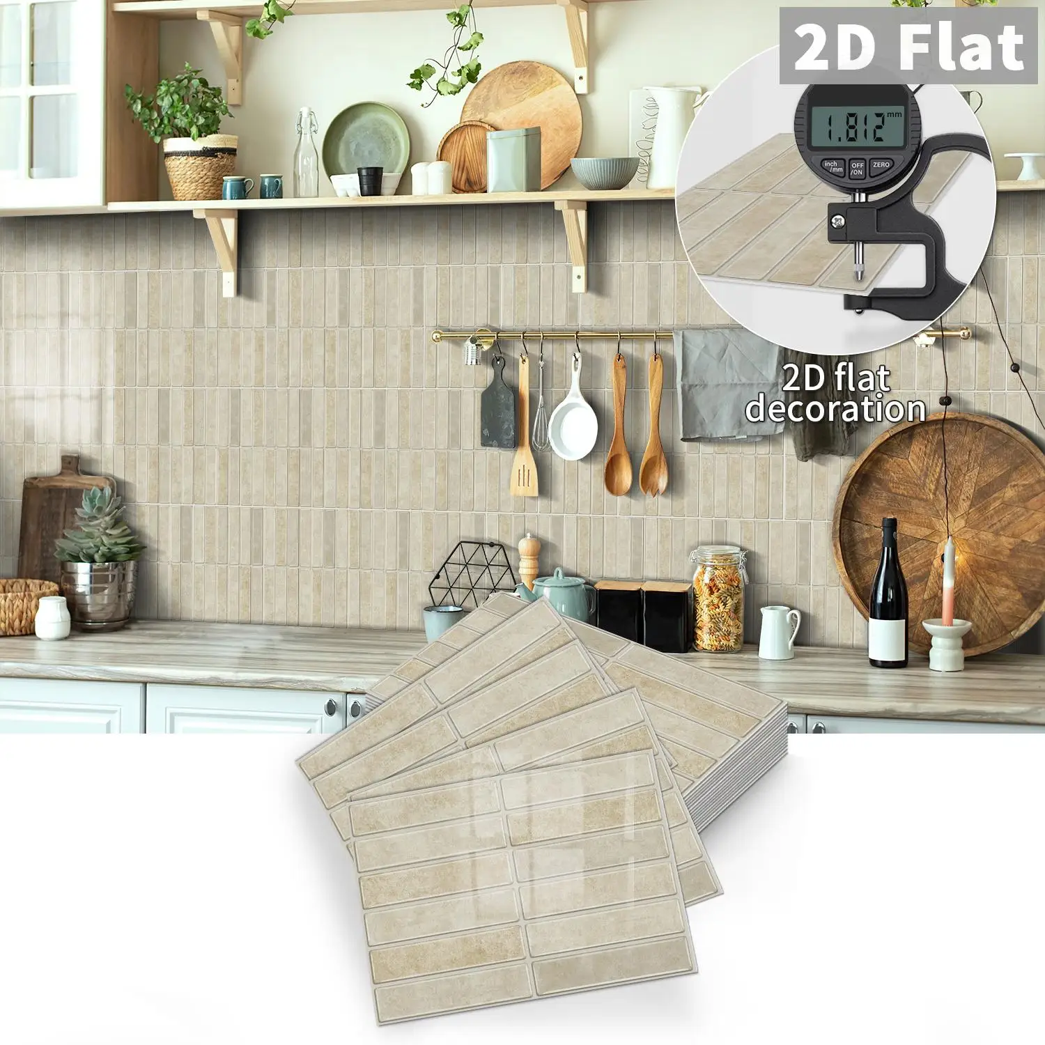Peel-and-stick self-adhesive tile stickers Self-adhesive tile decals Kitchen and bathroom backsplash decoration Bedroom decor