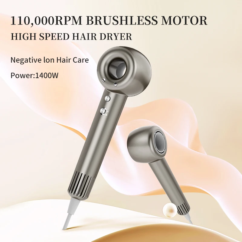 

Strong Wind Power 110000 Rpm Hair Dryer Protable Size Quick Drying Low-Noise High Speed Hair Dryer