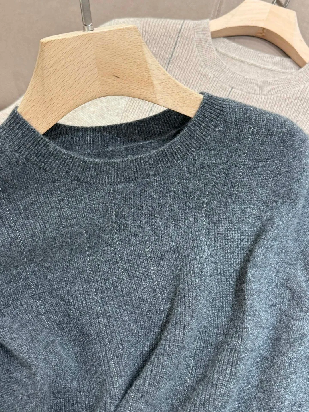 Casual basic solid color short sleeved round neck 100% cashmere sweater