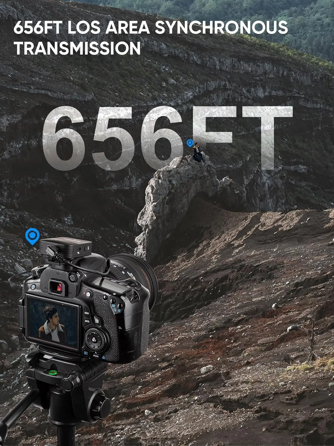 ميكروفون Moman اللاسلكي Lavalier 2.4 جيجا هرتز نظام ميكروفون لاسلكي مدمج لإلغاء الضوضاء وعمر بطارية 8 ساعات