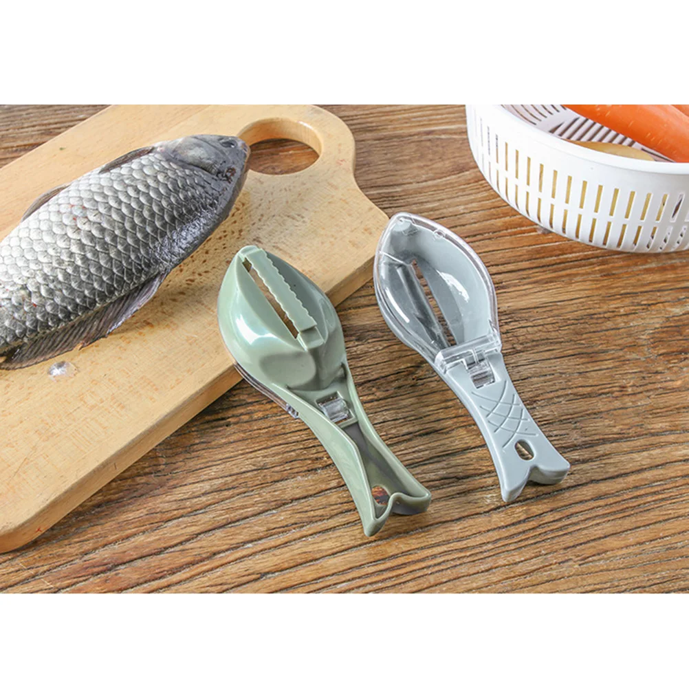 

Fish Scale Scraper Safe ABS AS Material Plastic Serrated Blade Wall Hangable Fish Cleaning Tool Kitchen Gadgets