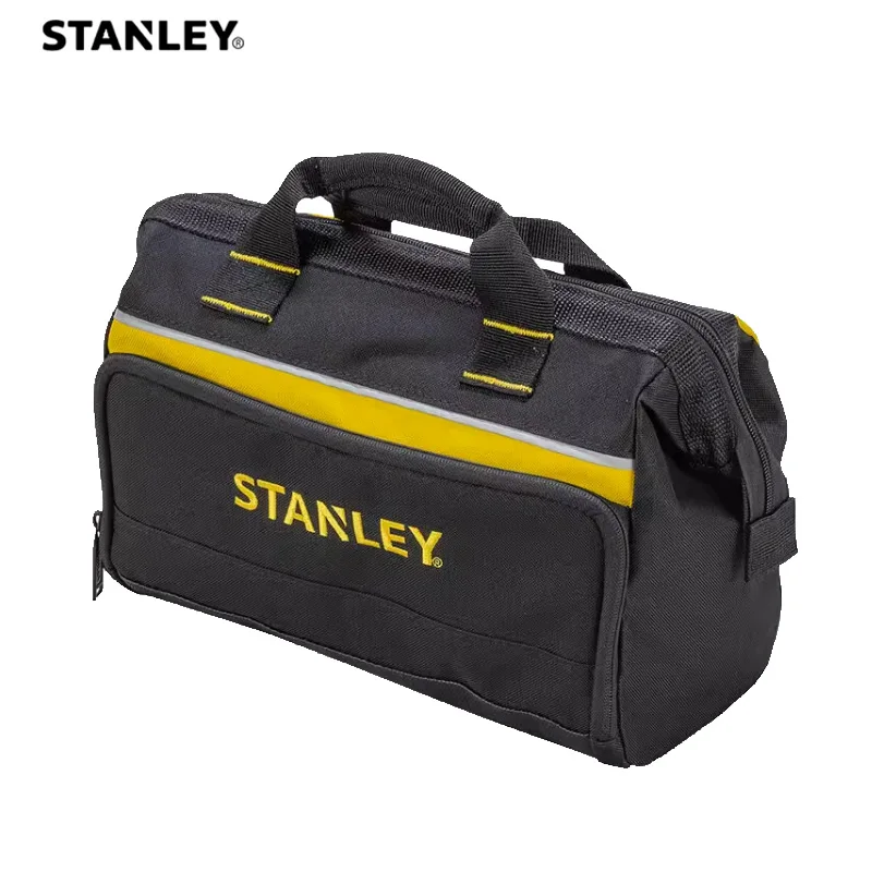 Stanley 12 Inch 1-93-330 600 Denier Plumbers Electricians Tool Bags Light Portable Tool Storage Bag Reinfored Base 8 Pockets