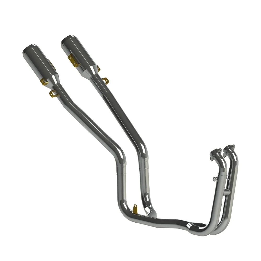 For CF MOTO 450Sr Modified Exhaust Pipe High-Position Dual Outlet Full Titanium Alloy Exhaust！