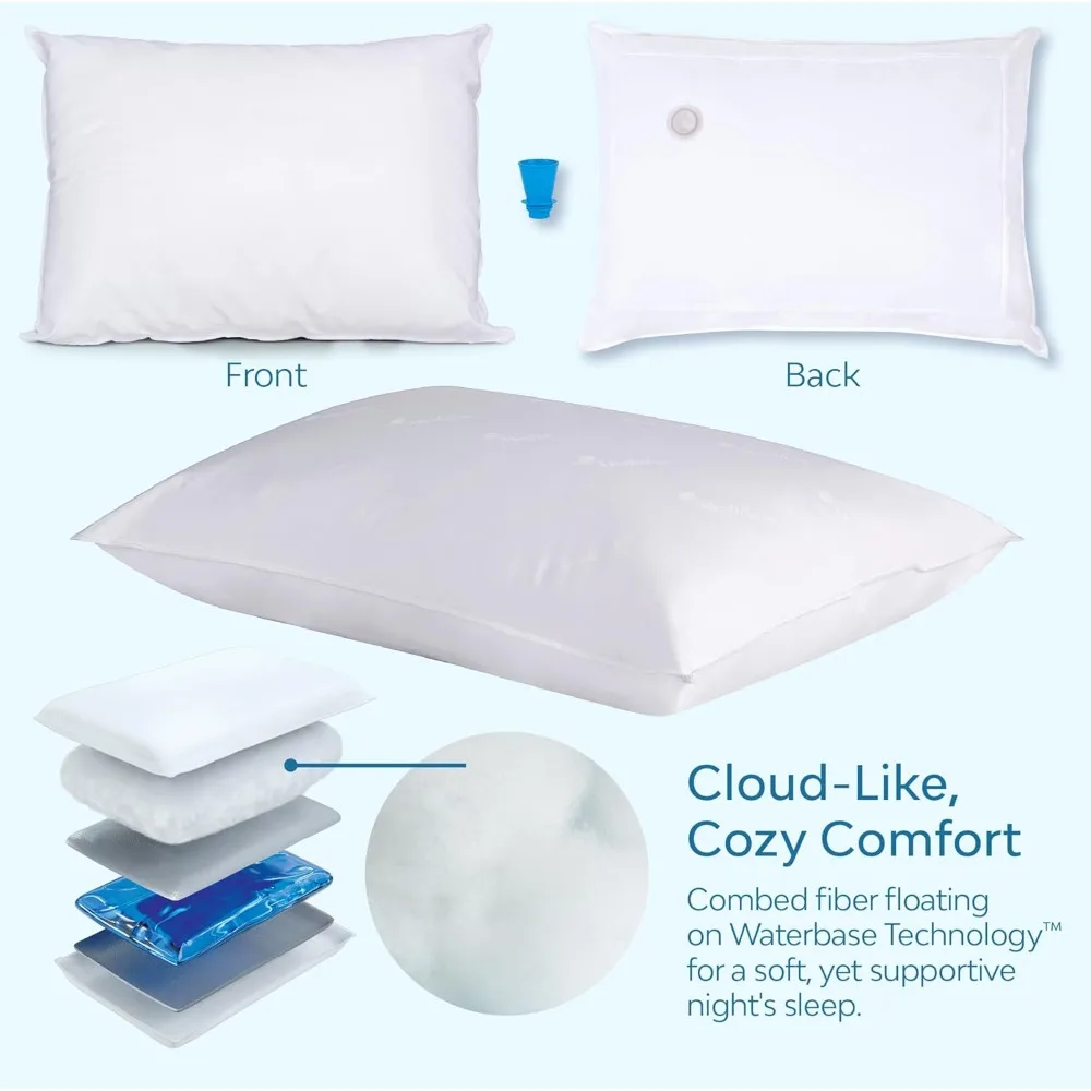 وسادة مياه من الألياف Mediflow: دعم قابل للتخصيص لآلام الرقبة، مناسبة لنوم الجانب والظهر والمعدة، التصميم الأصلي #5