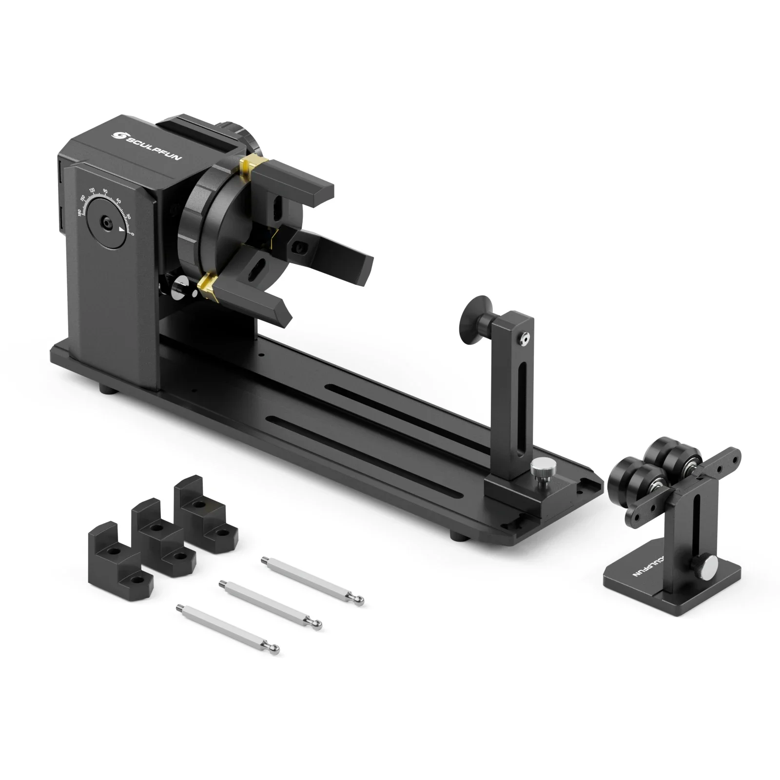 mandril rotativo sculpfun ra pro max em para gravador a laser rolo rotativo multifuncional do eixo y modulo de gravacao com ajuste de 180 01