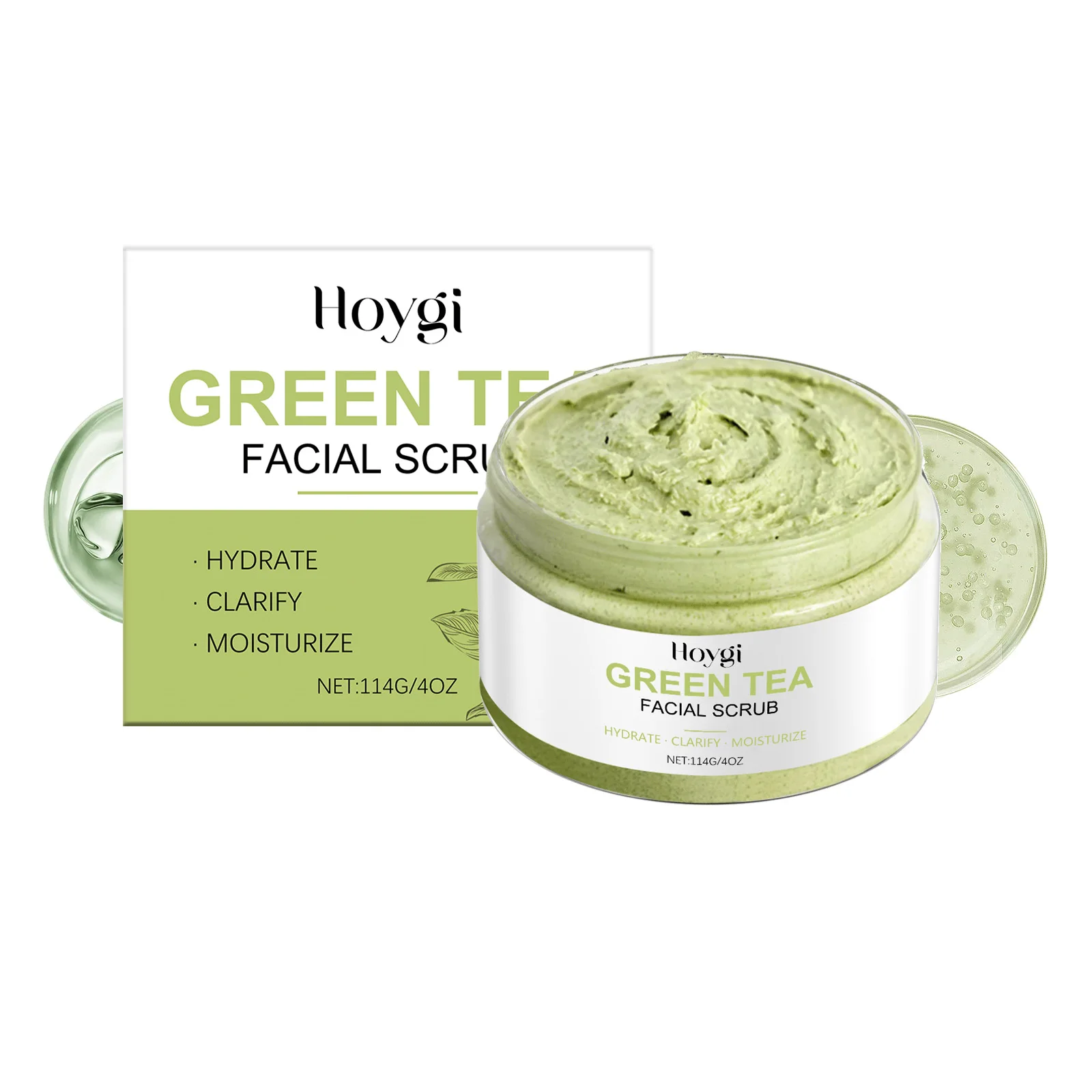 Exfoliating Green Removal Tea Facial Scrub Deep Pore Cleansing Hydrating Blackhead Dead Skin Gentle Scrub Skin Renewal Skin