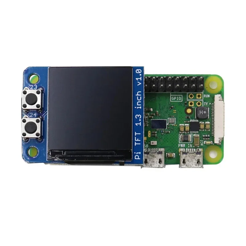 شاشة IPS 240x240 SPI TFT مقاس 1.3 بوصة لـ Raspberry Pi - محرك ST7789، 3.3 فولت، ألوان كاملة، سطوع عالي، شاشة دائرية مدمجة
