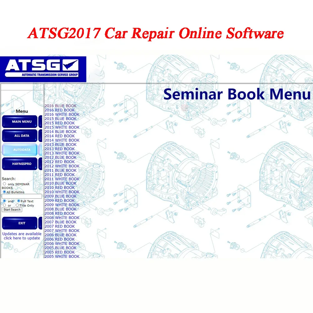 ATSG2017 Car Repair Online Software Auto Data Automatic Transmission Maintenance Group Repair Information ATSG 2024 Hot