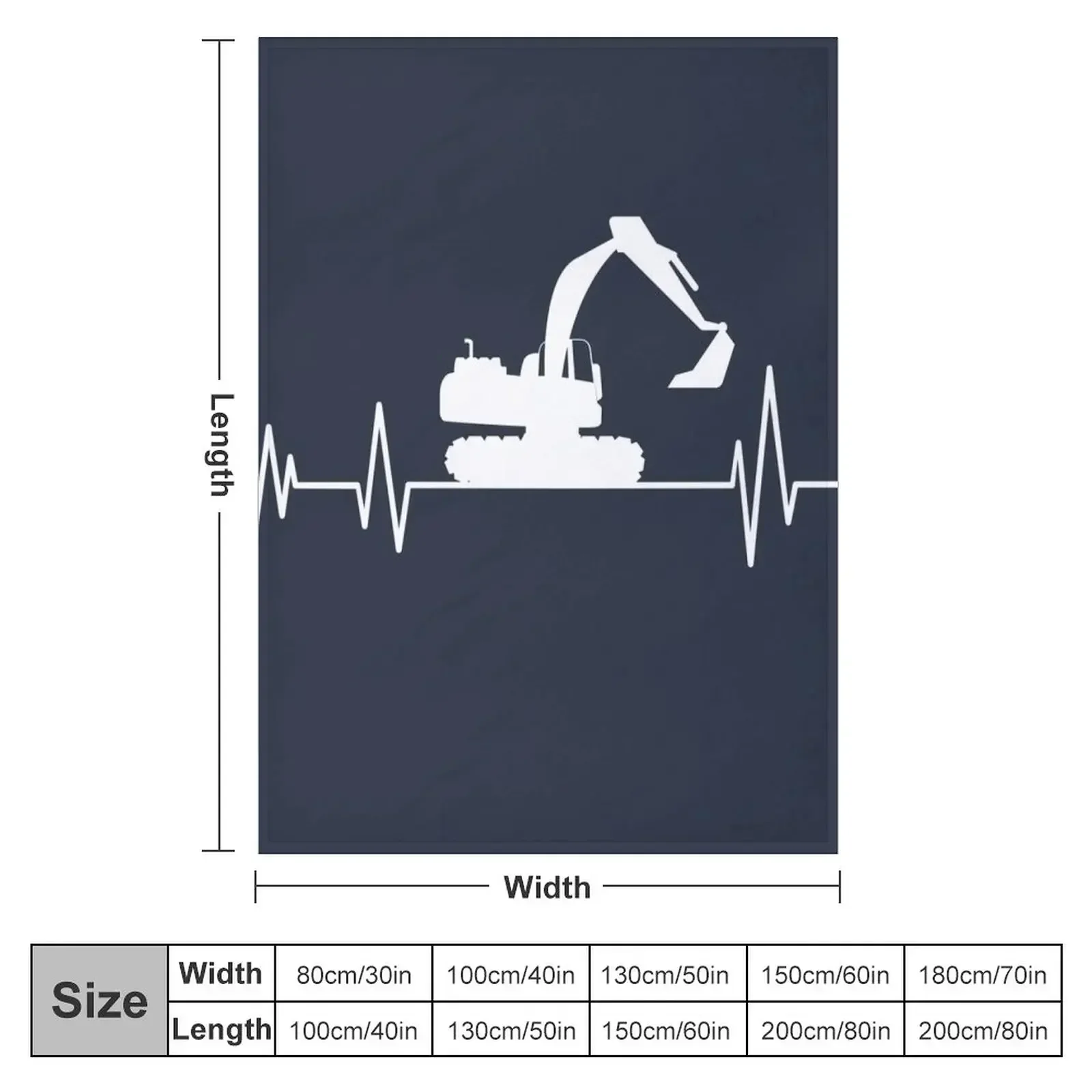 Excavatorheartbeat ,Backhoe lover Excavator digger Throw Blanket Blankets For Baby Stuffeds Blankets