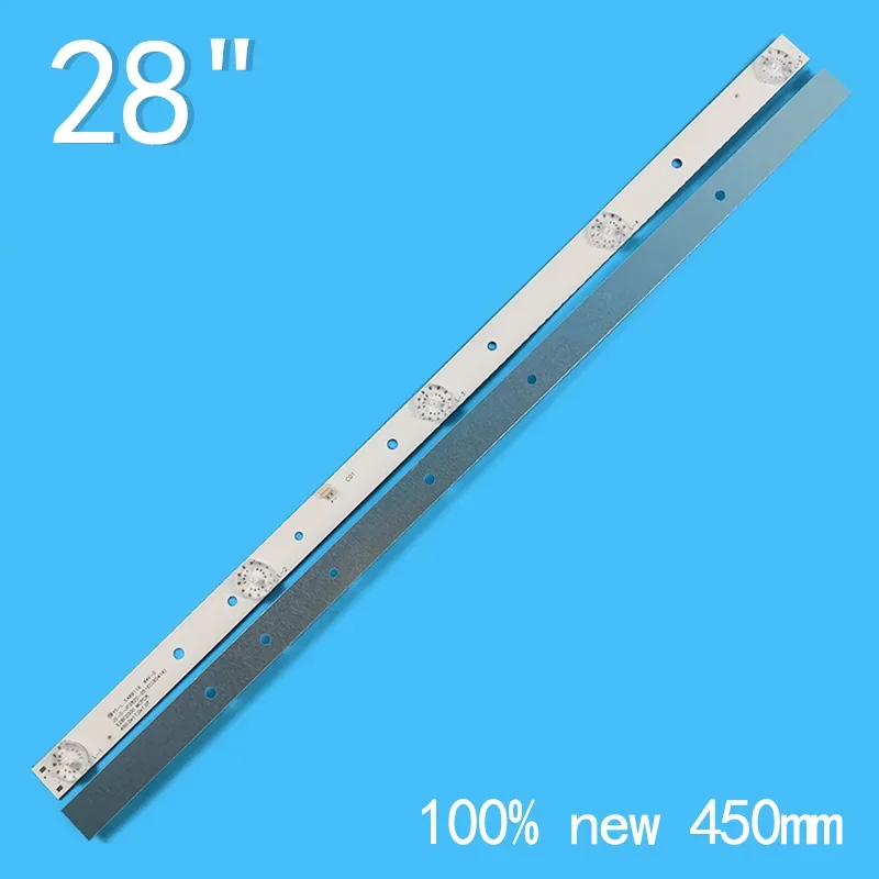 2pcs=1set 5leds 6v 450mm for Leroy 28-inch LCD TV T0T-28D2700-2X5-3030C-V6 JS-D-JP2820-051EC(60416) E28F2000 D28-F2000