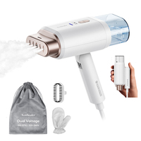 1200W Handheld Garment Steamer Portable Foldable Steam Iron 2 Gears Adjustable Temperature Clothes Ironing 180ML Dual Voltage